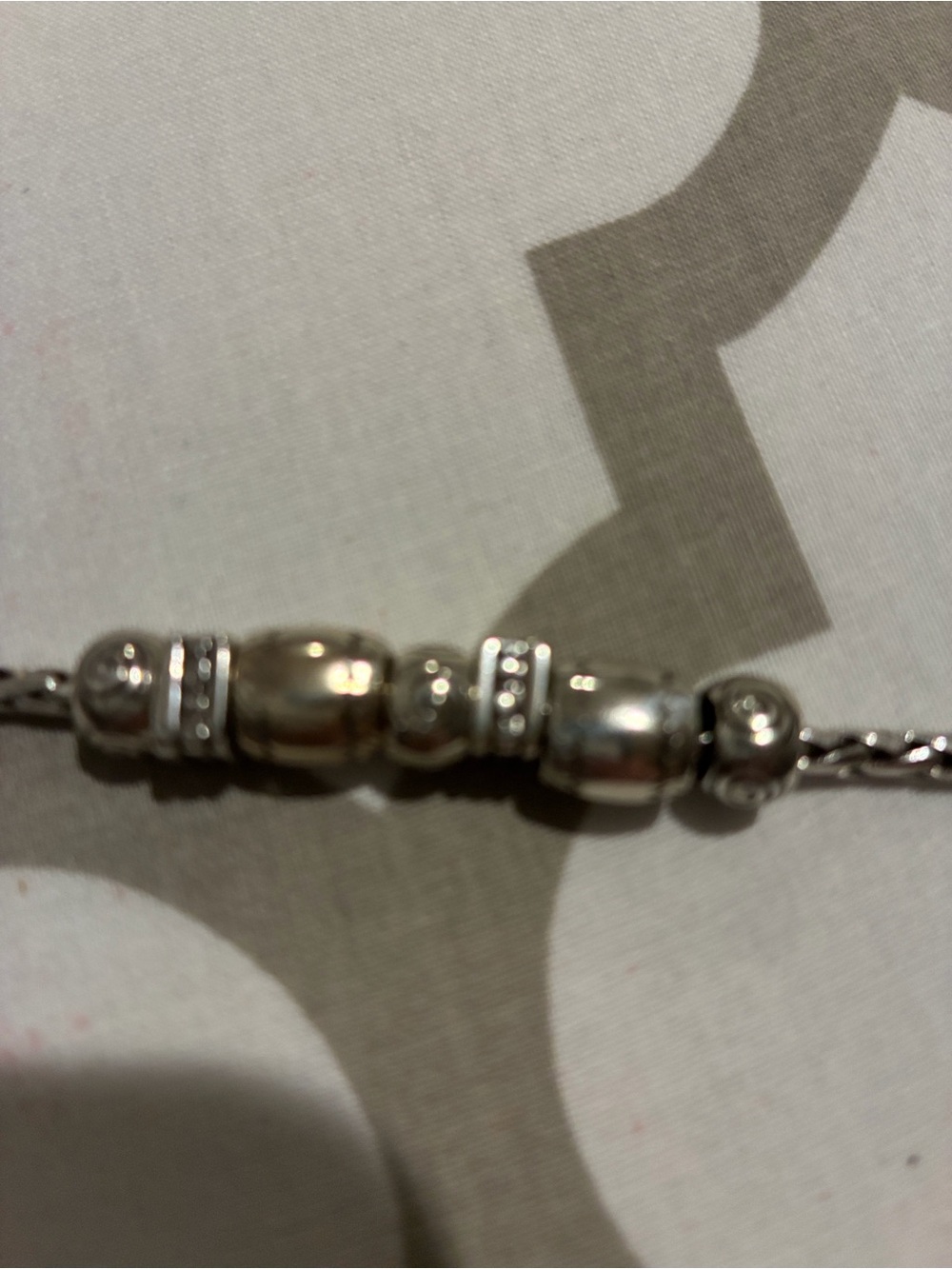 Brighton Retired Sterling Silver Beaded Bracelet - Silver
